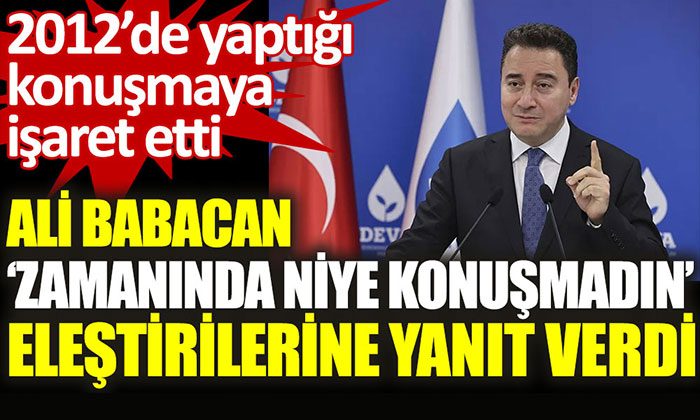 Ali Babacan: Şimdi bir bakan konuşsun da göreyim!