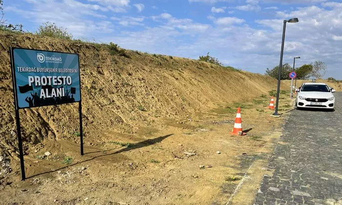 Tekirdağ’da belediyeden vatandaşa yasal protesto alanı