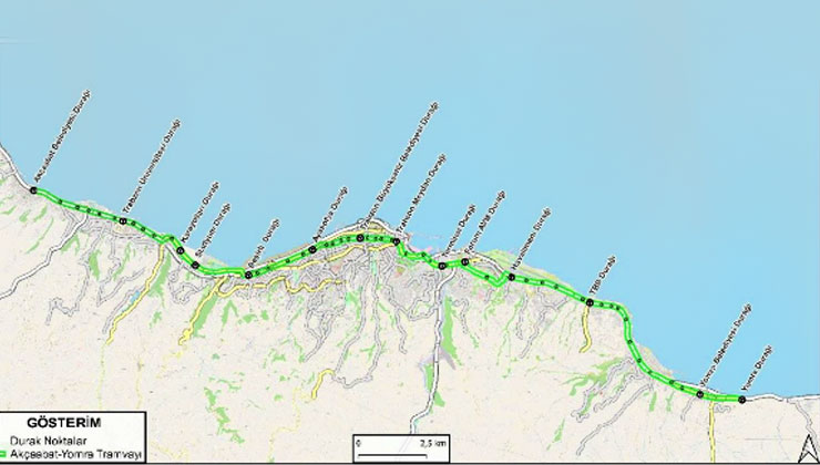 Trabzon kıyısına 32,25 km’lik raylı sistem hattı geliyor!